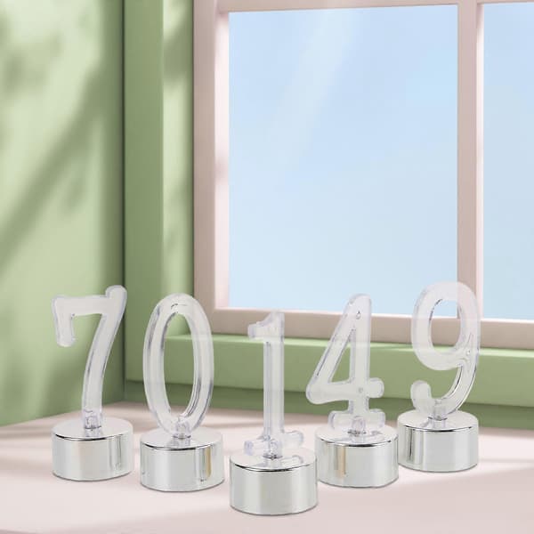 10 st Chic Number Candles Birthday Decorative Lights Smokeless