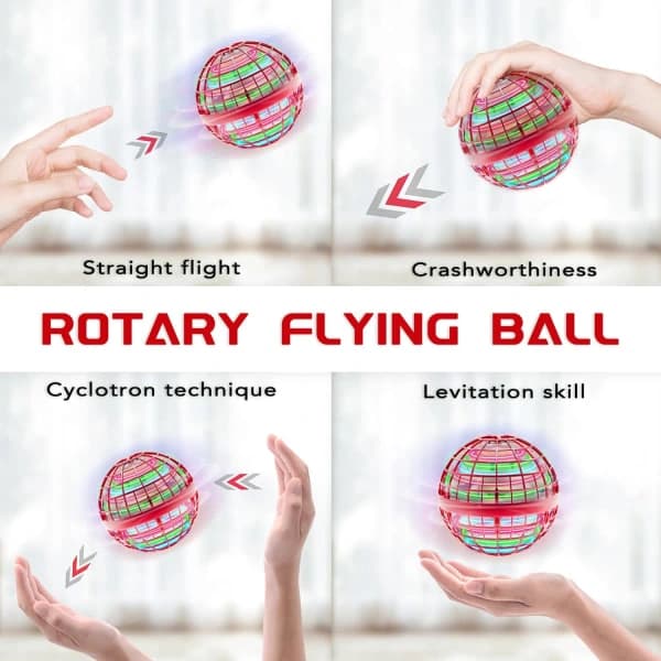 Flygende ballleker, 360° roterende håndkontrollert flygende orb-ball