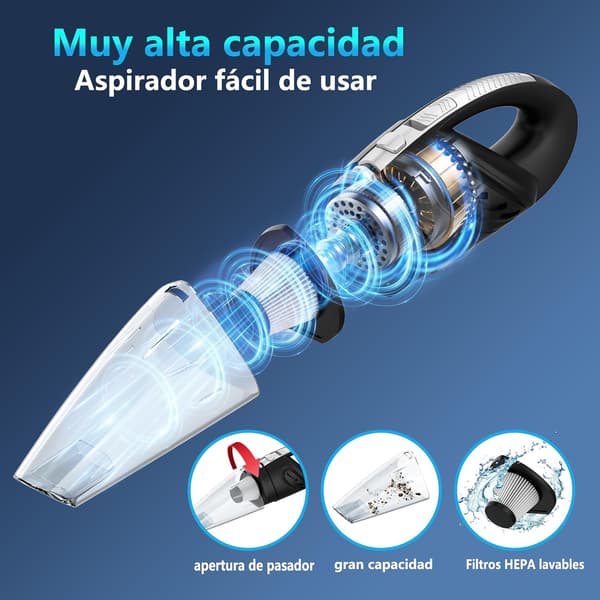 Handheld Vacuum Cleaner, 120W Cordless Handheld Vacuum Cleaner, Mini Portable Rechargeable Cordless Handheld Vacuum Cleaner