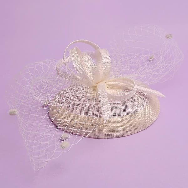 Kvinders Fascinator Hat Med Slør Bryllupshat Festhue Pillbox Hat Bowler Hat Mini Top Hat