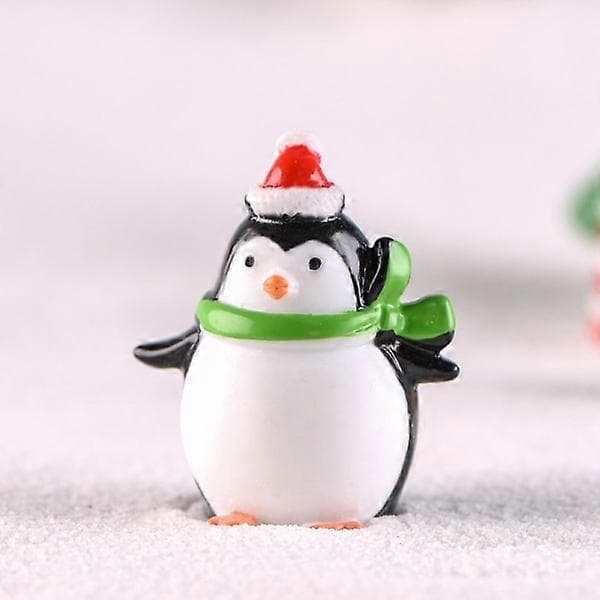 Bord Pingvin Ornament Legetøj DIY Mikro Landskab Pingvin Miniature Jul