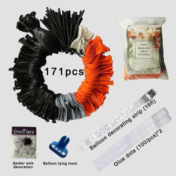 176 Pcs Halloween Latex Balloon Arch Set Halloween Decoration