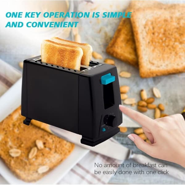 2-slice toaster with wide slots - 220V EU plug - Automatic slot centering - Removable crumb tray - For home use