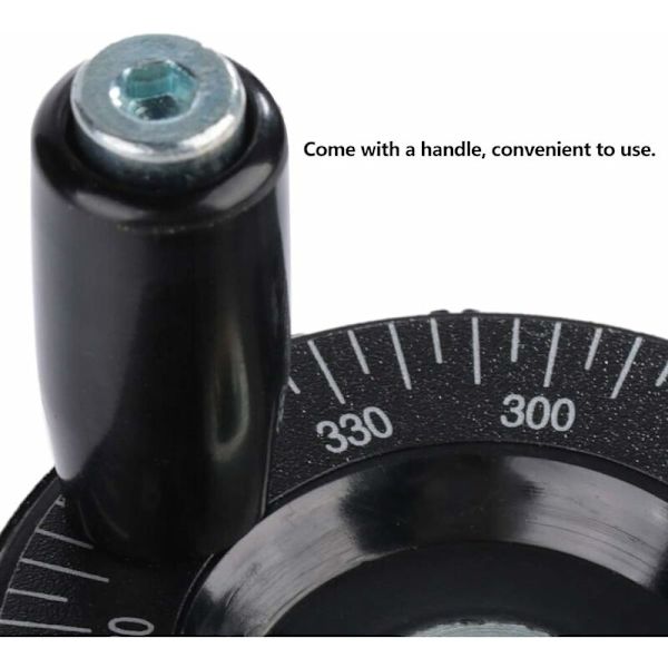 Bakelite Handwheel, Handwheel with Solid Milling Handle, Inner Diameter 8mm, Outer Diameter 63mm