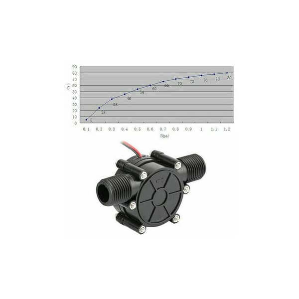 Water Flow Pump for Hydropower Plant DIY Generator, 12V CHAM