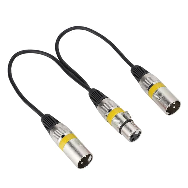 30 cm XLR hun til dobbelt han splitteradapter lydmikrofon forlængerkabel til Canon gul