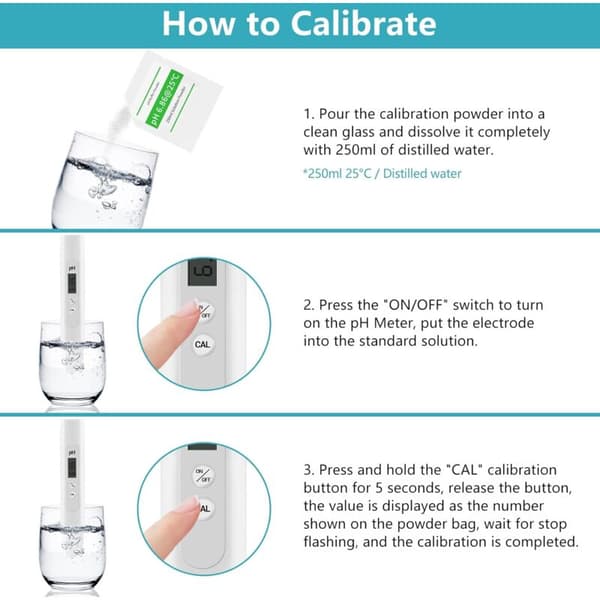 Electronic PH Meter, 0-14 pH Measuring Range, High-Precision pH Tester for Pool, pH Meter for Swimming Pool, Aquarium, Drinking Water