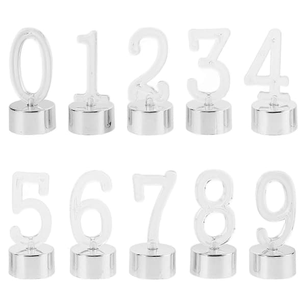 10 st Chic Number Candles Birthday Decorative Lights Smokeless