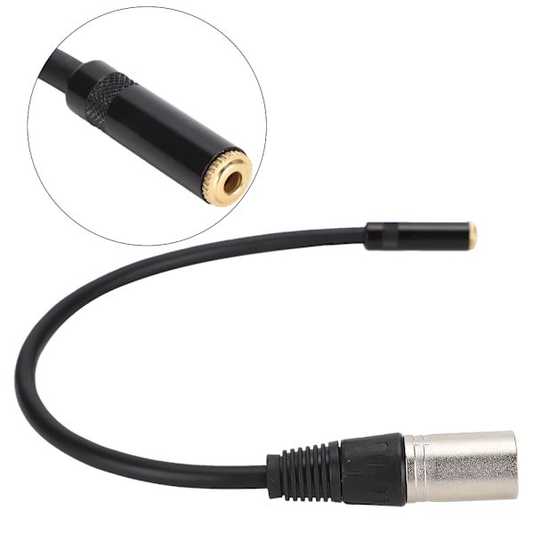 3,5 mm hun til XLR han zinklegering 3,5 mm interface lydadapterkabel patchkabel
