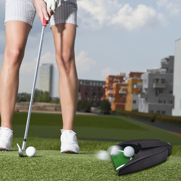Automatisk golfboldputtemaskine, golfreturmaskine til træningsøvelse, indendørs golfputtehul