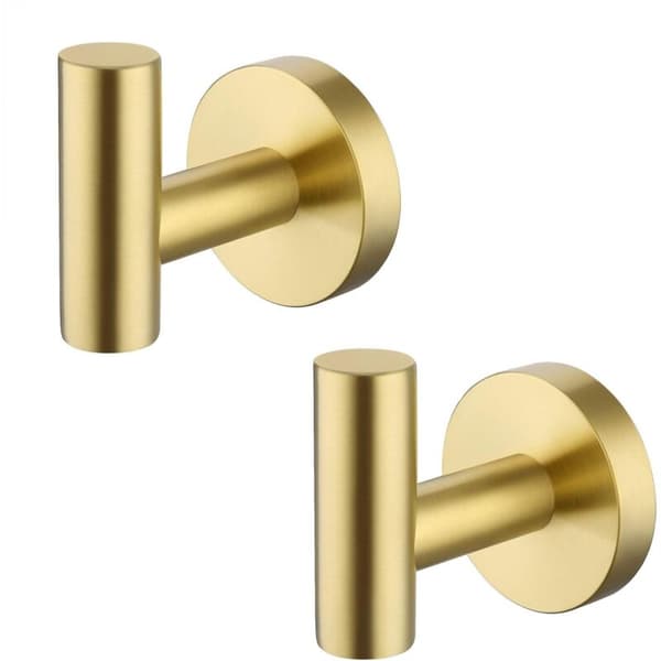 Baderomshåndkleholder Sus304 Rustfritt Stål Veggmontert Håndkleholder 2 stk Børstet Messing