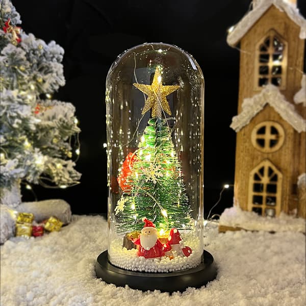 New Glass Dome Decoration Christmas Creative Export Gifts LED