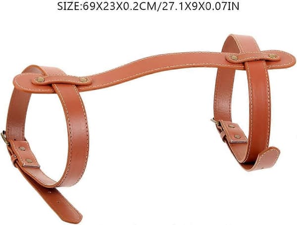 Eventyrleir Teppebindingsstropp Skinn Teppestropp 69cm for Strandmatte Bakkenmatte Campingutstyr (FMY)