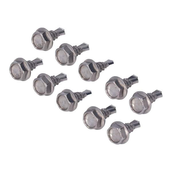 50pcs Self-Tapping Screw Hex Washer Stainless Steel 4.8x13mm Fastener Accessory Set Kit