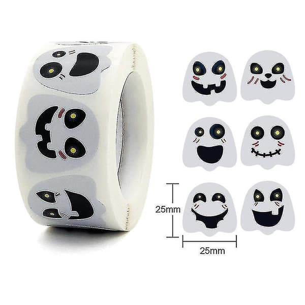 2x500 st Christmas Ghosts Rolling Stickers Candy Envelopes Gift Decorative Labels