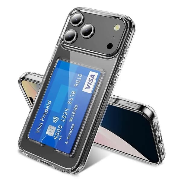 iPhone 17 Pro Max Gjennomsiktig Lommebokdeksel