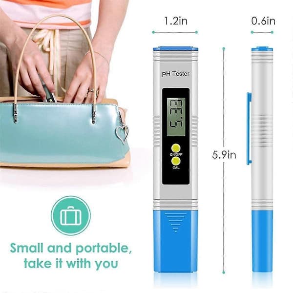 Digital pH Meter, 0.01 pH Water Quality Tester with 0-14 pH Measurement, Water pH Tester for Household Drinking Pool