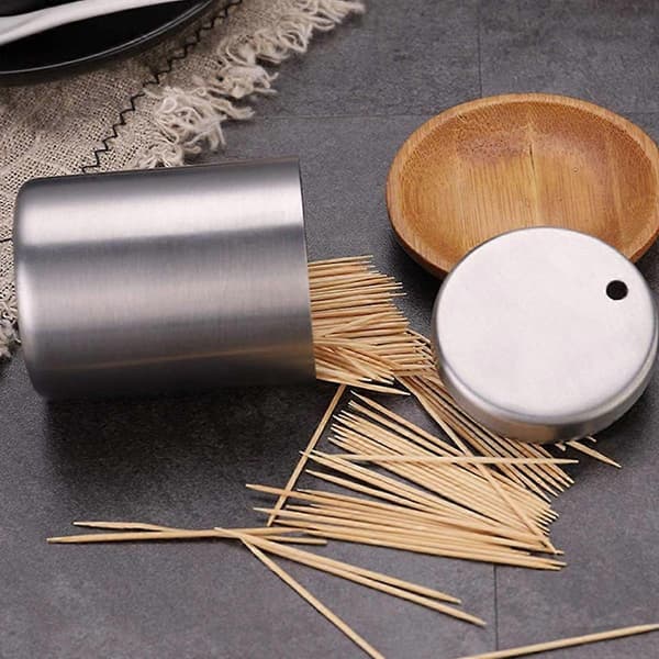 Stainless Steel Toothpick Holder, Toothpick Dispenser for Kitchen (without toothpicks)