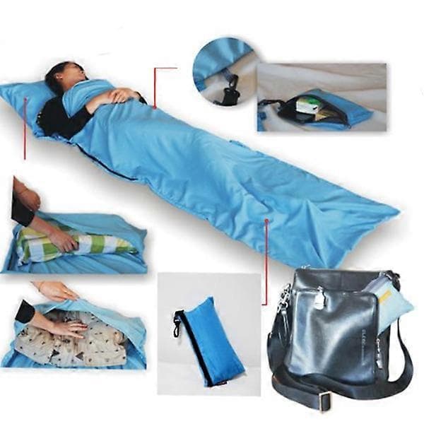Enkelt sovepose Camping Rejse Mini Sovepose (Himmelblå)