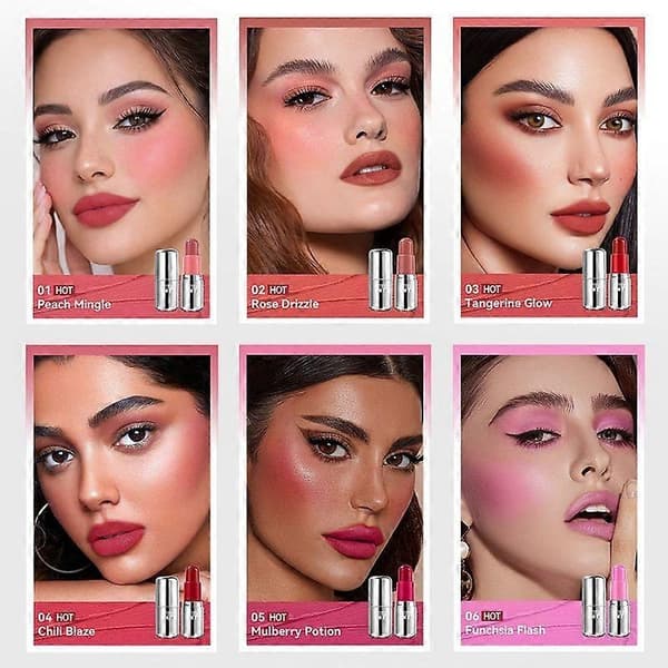 Matt Focus 3-in-1 Swipe Stick, Multi-Use Lip, Cheek & Eye Color Stick in 6 Versatile Shades K6 1PCS K6 1PCS