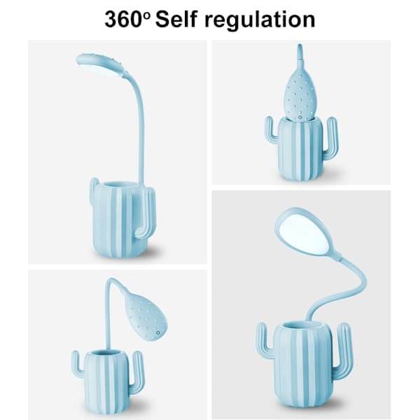 Skrivebordslampe, børn LED USB genopladelig 3 niveauer dæmpbar sengelampe
