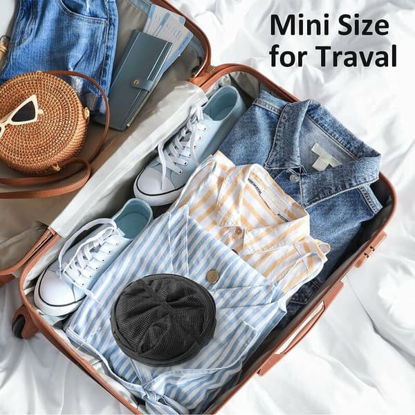 Foldable Mesh Laundry Hamper with Heavy Duty Handles - Portable Collapsible Laundry Basket for Dorms (Black)