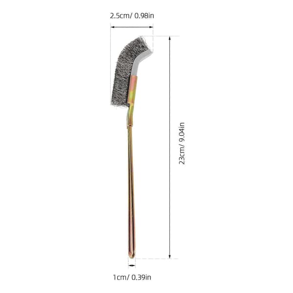 Langskaftet stålbørste i rustfrit stål til effektiv rengøring og rustfjernelse på svært tilgængelige områder 75 cm