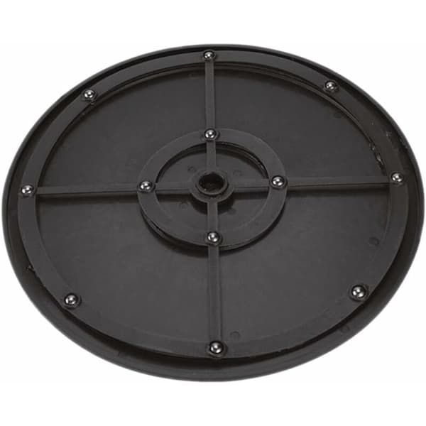 360° Rotating TV Stand Base - 1 Piece Solid Black Turntable with Bearings, Universal Round Pivot Support