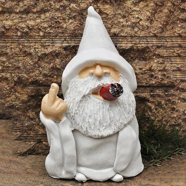 Creative Smoker White Beard Gnome Elder Garden Decoration Ornament