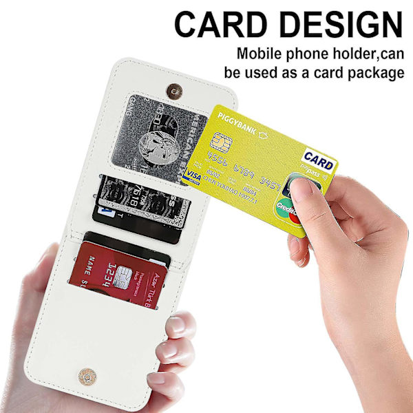 Z Flip 5 Wallet Case, Crossbody Lynlås Læder Etui til Samsung Galaxy Z Flip 5 med Kortpladser Green