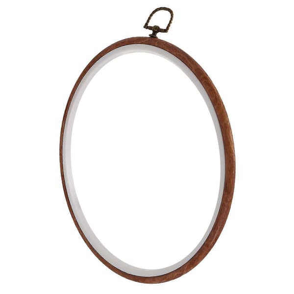 3 Stykker 26 cm Broderirammer Krydsstingringe Skridsikre Bøjler Sæt Imitation Træ Display Ramme Cirkel Em