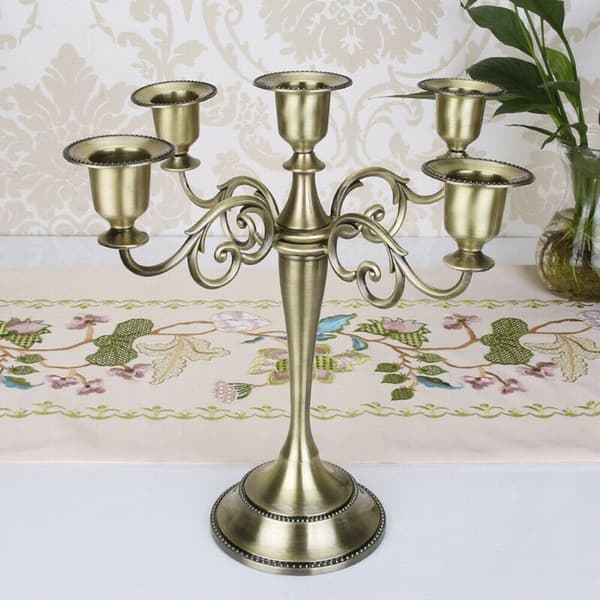 Europeisk dekorasjon lysestaker 3 armer lysestake metallstativ lysestake bryllupsdekorasjonslys holder for A