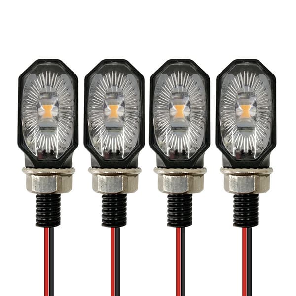 4 st 1 LED Liten Oval Blinkers Motorcykel LED Blinkers