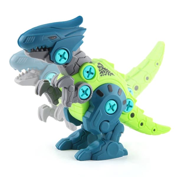 DIY Dinosaurie Byggleksaksset med Elektrisk Borr & Förvaringslåda [JUN]