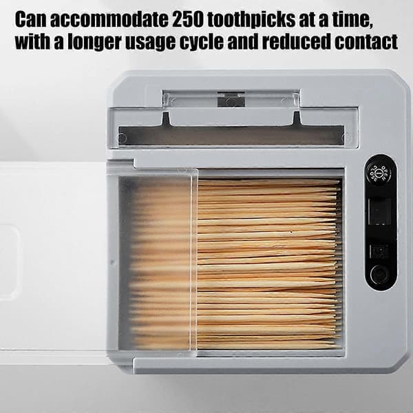 Smart Toothpick Holder For Home Kitchen, Automatic Dispenser With Intelligent Induction, Large Capacity 250 Toothpicks, Sensitive Detection 120