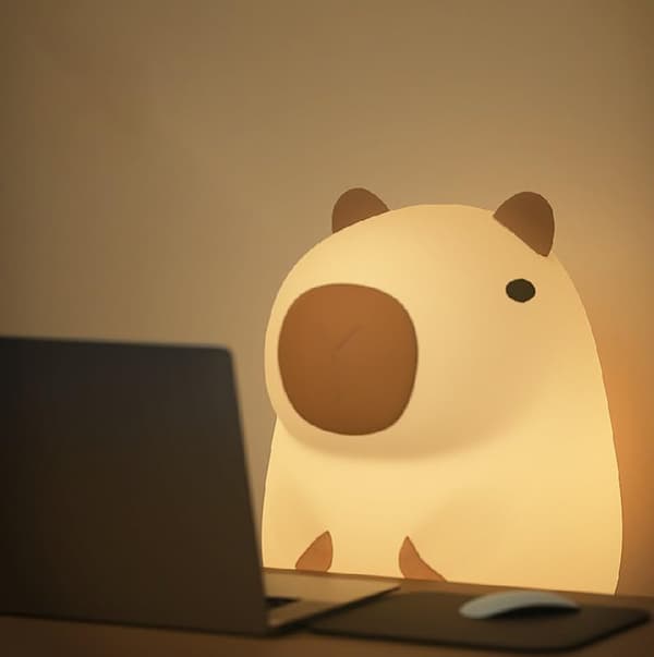 Capybara Silicone Night Light Rechargeable Dimmable Indoor Atmosphere Decoration Timer Sleep Companion Table Decoration