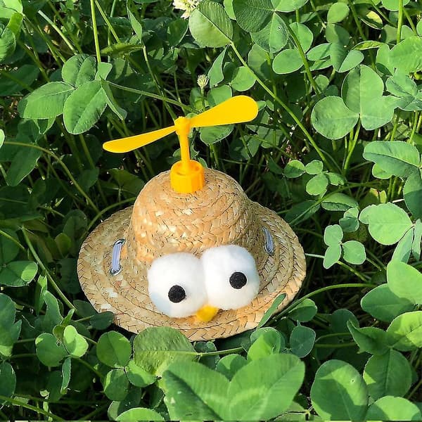 Valpsolhatt Hundhatt Hodeplagg Med Nydelig Bambu-copter Kjæledyrkostyme Hodeplagg
