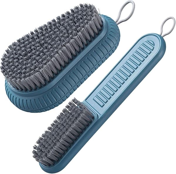 (Blue) Cleaning Brush Soft Bristle Brush Washing Scrub Brush Fabric