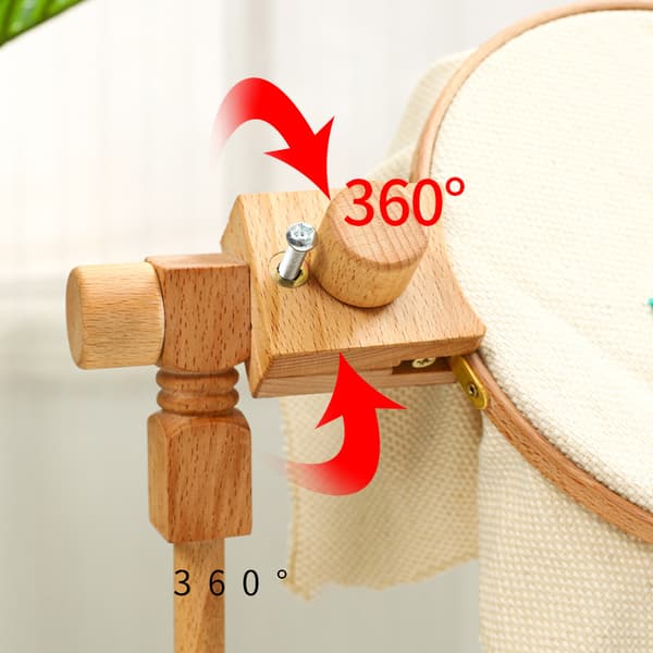 Beech Wood Tabletop Embroidery Frame, Wooden Embroidery Frame, Desktop Embroidery Tool, Built-in Embroidery Frame (1 Piece)