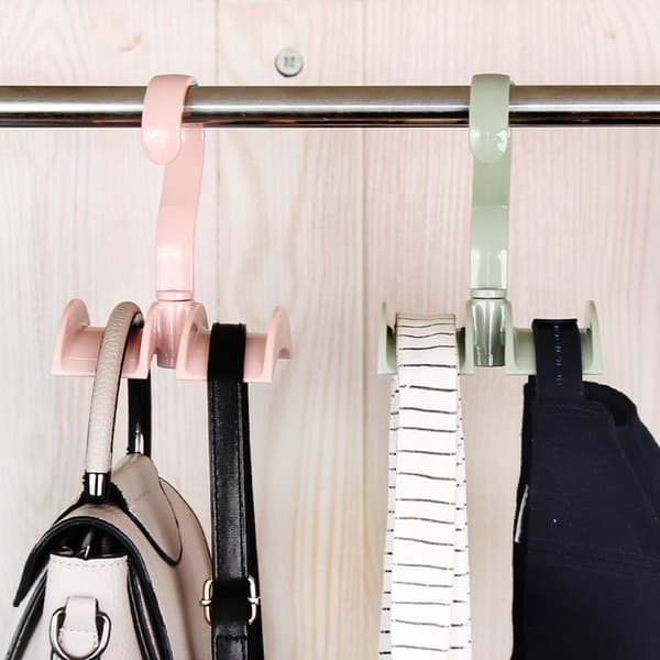 Rotatable Wardrobe Hanger Swivel Storage Hanger Closet Coat Rack Bag Hook