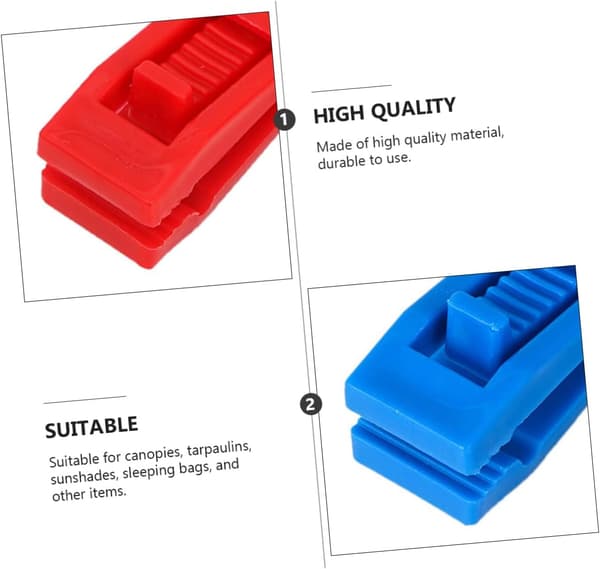 Multifunksjonell vindtau-spenne i nylon for campingklemmer teltklemme montering markiser solseil sommerferie vindbestandig -