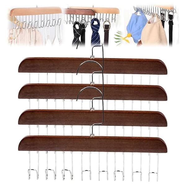 Anti Multi Hook Hanger, New Multifunctional Non-Storage Hanger, 360 Degree Swivel Belt Holder with 8 Hooks B
