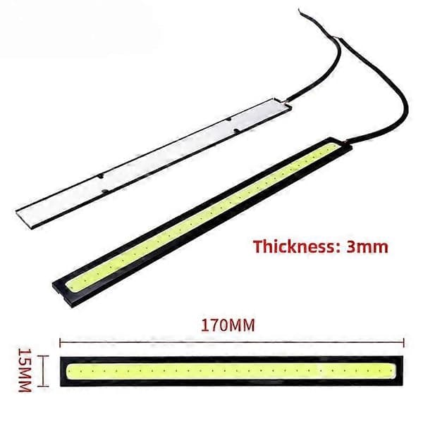 12V LED Bil Interiør Hvit Strip Lys Bar Lampe, Bil Van Campingvogn Båt. (hvit)(2stk)