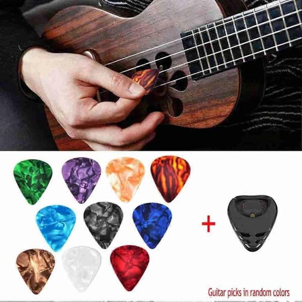 Heart-shaped guitar pick box set 10 pcs celluloid picks