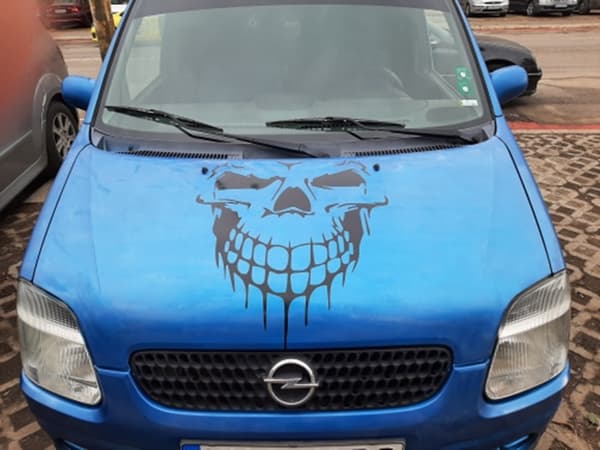 Yh-skull Dekal og klistremerke for bilvindusdører, reflekterende