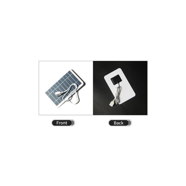 Liten solcellepanel, liten solcellepanel med USB DIY Solcelle i monokrystallinsk vanntett Camping Solenergipanel for Banktelefon