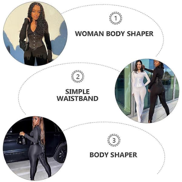 1 st Body Corset Kläder Stödjande Body Shaper Åtsittande Midjeband (Storlek M)
