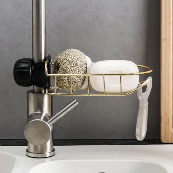 Sponge Holder Storage Shelf Hanging Sink Caddy Organizer for Bathroom or Kitchen Scrubbers