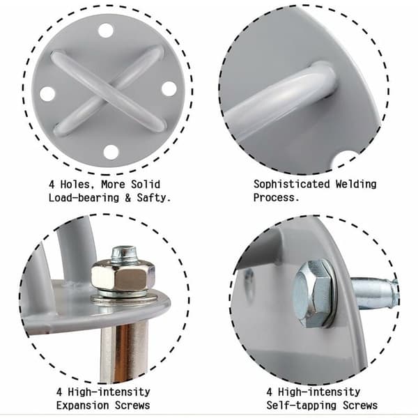 Ceiling Mount for Suspension Straps, Heavy-Duty Material Wall Mount Ensures Stability and Safety During Training for Gymnastic Rings