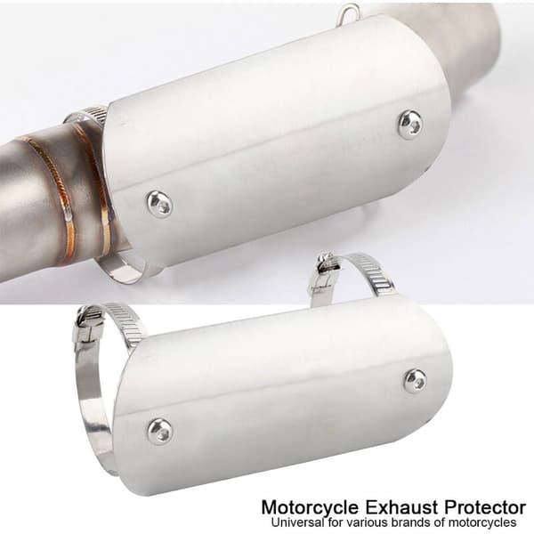 Motorcycle Exhaust Middle Pipe Heat Shield Link Pipe Protective Cover Heel Guard (1)